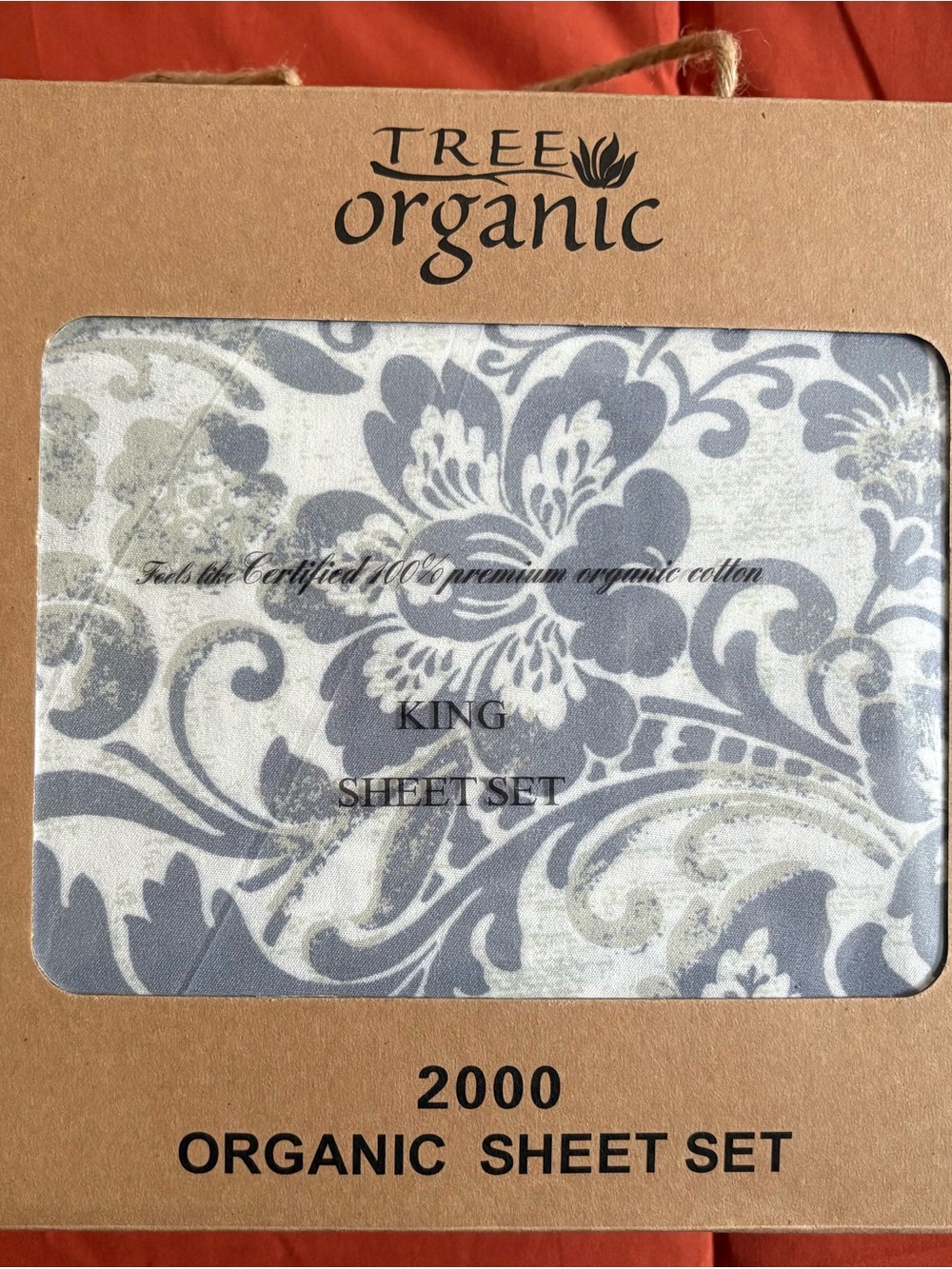 King Sheet Set in Gray Floral